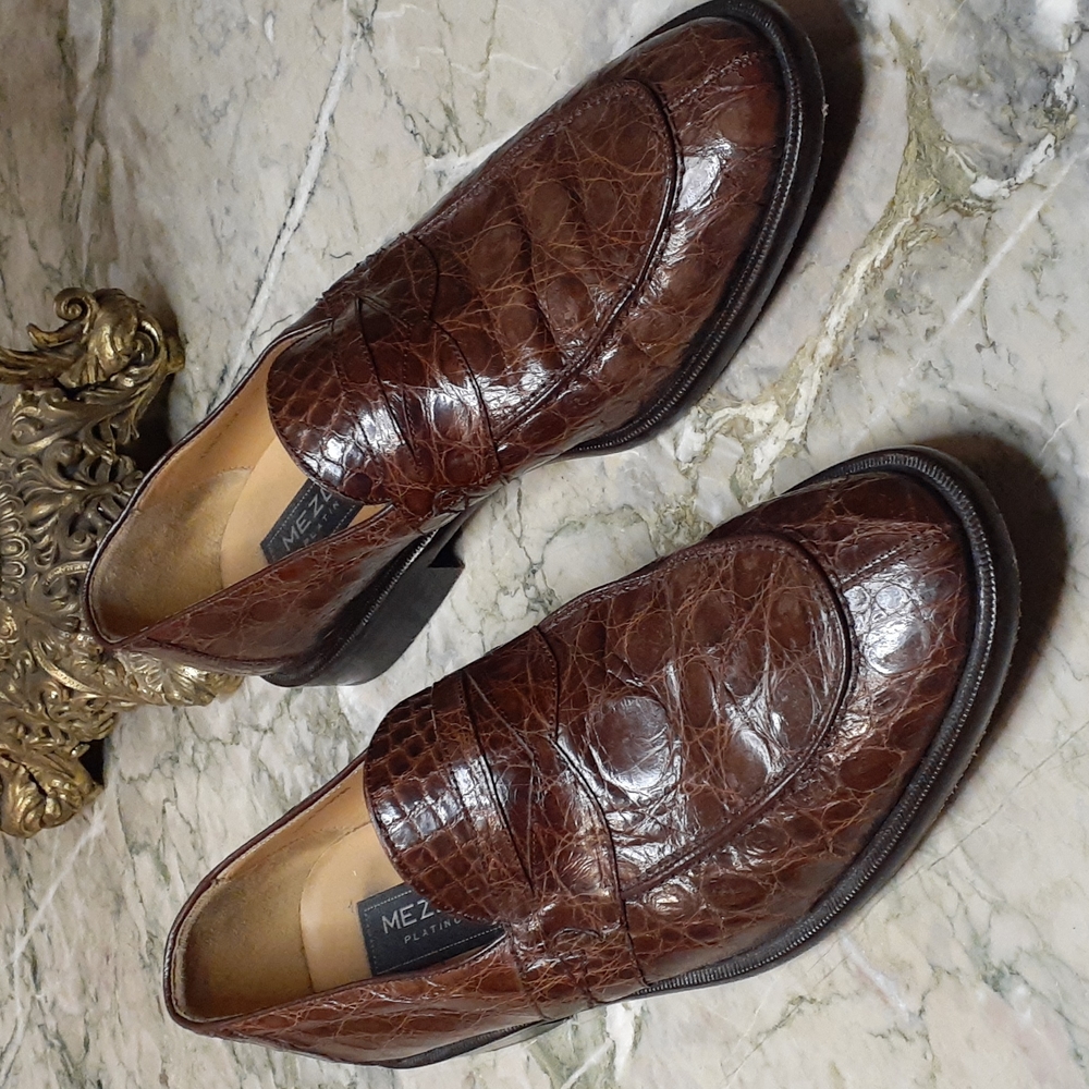 Mezlan shoes loafers ostrich